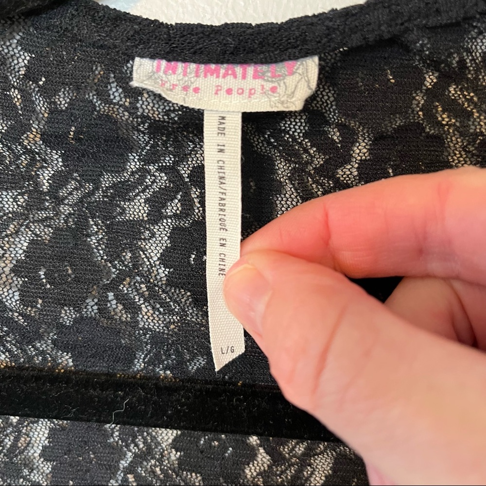 Intimately free people look both ways lace sheer mini dress large - Picture 6 of 9